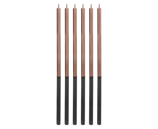 Ψηλά Κεράκια Γενεθλίων Platinum Rose Gold (6 τεμ)