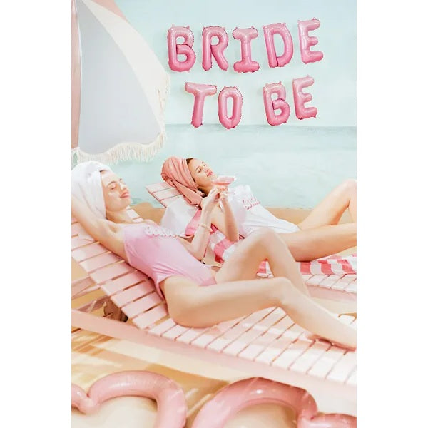 Σετ Μπαλόνια “Bride to be” ροζ όμπρε (9 τεμ)