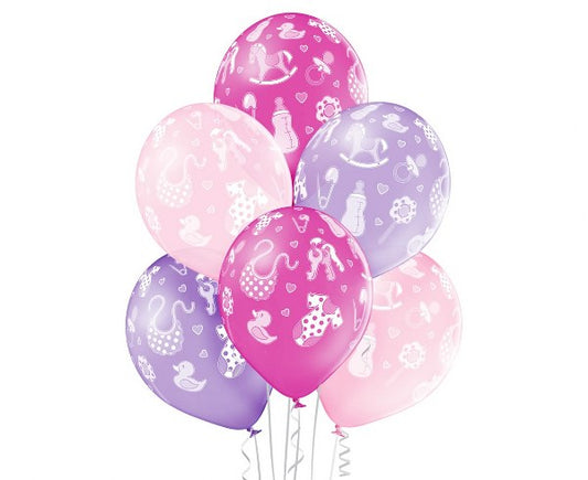 Σετ μπαλόνια Baby Shower Girl (6 τεμ)
