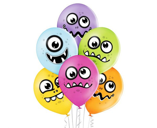 Σετ μπαλόνια Funny Monsters (6 τεμ)