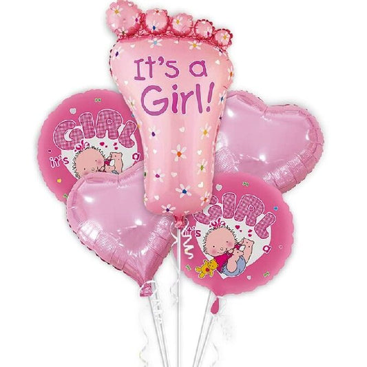 Σετ Μπαλόνια It’s A Girl Χρυσή Εκτύπωση (5 τεμ)