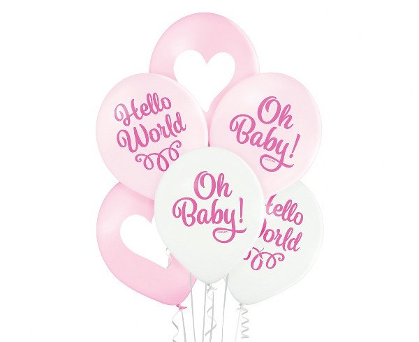Σετ μπαλόνια Oh Baby Girl (6 τεμ)