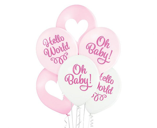 Σετ μπαλόνια Oh Baby Girl (6 τεμ)
