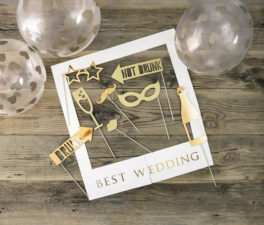 Σετ photo Booth για Γάμο "Best Wedding"