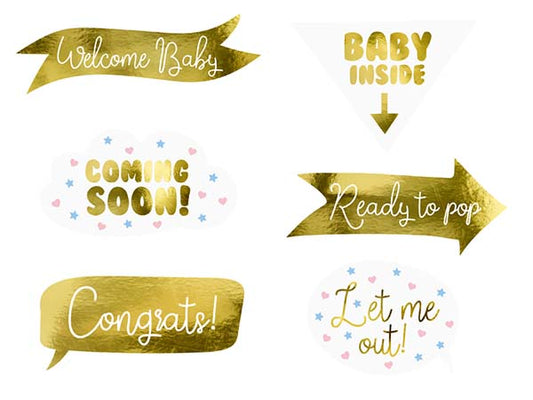 Στικάκια PhotoBooth Baby Shower (6 τεμ)