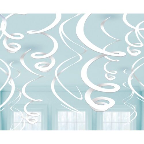 Swirl Διακοσμητικά Oροφής Άσπρα (12 τεμ)