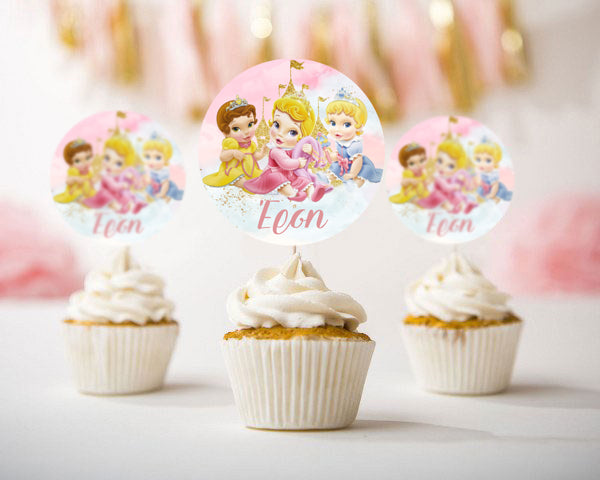 Topper Cupcake Baby Πριγκίπισσες (6 τεμ)