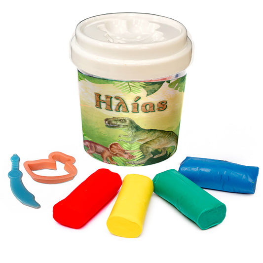 Βαζάκι με πλαστελίνες - Δεινόσαυροι