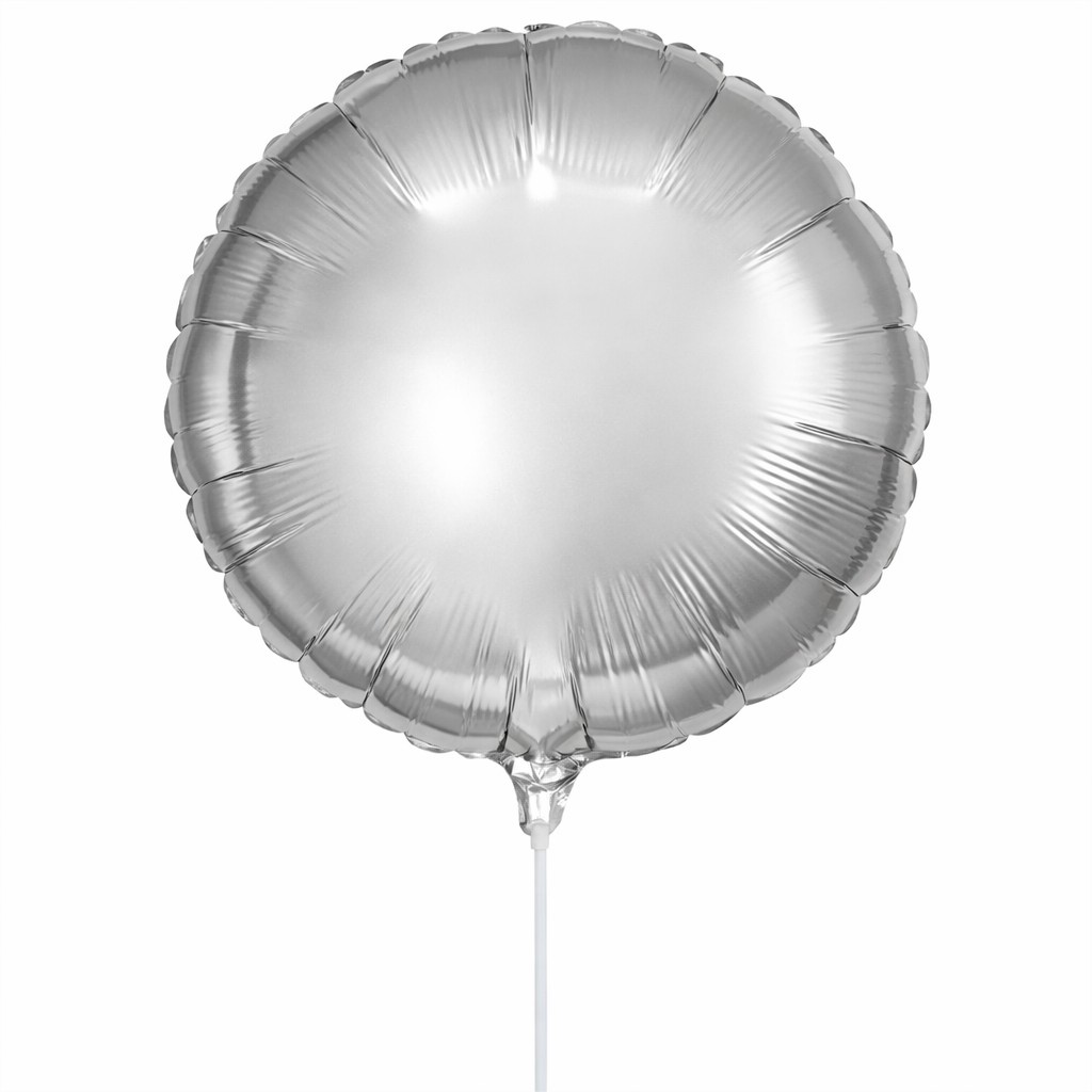 10-mini-shape-mpaloni-stroggilo-asimi_1 10'' Mini Shape Μπαλόνι Στρογγυλό Ασημί - Image 1