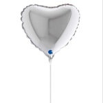 10" Mini Shape μπαλόνι Ασημί Καρδιά