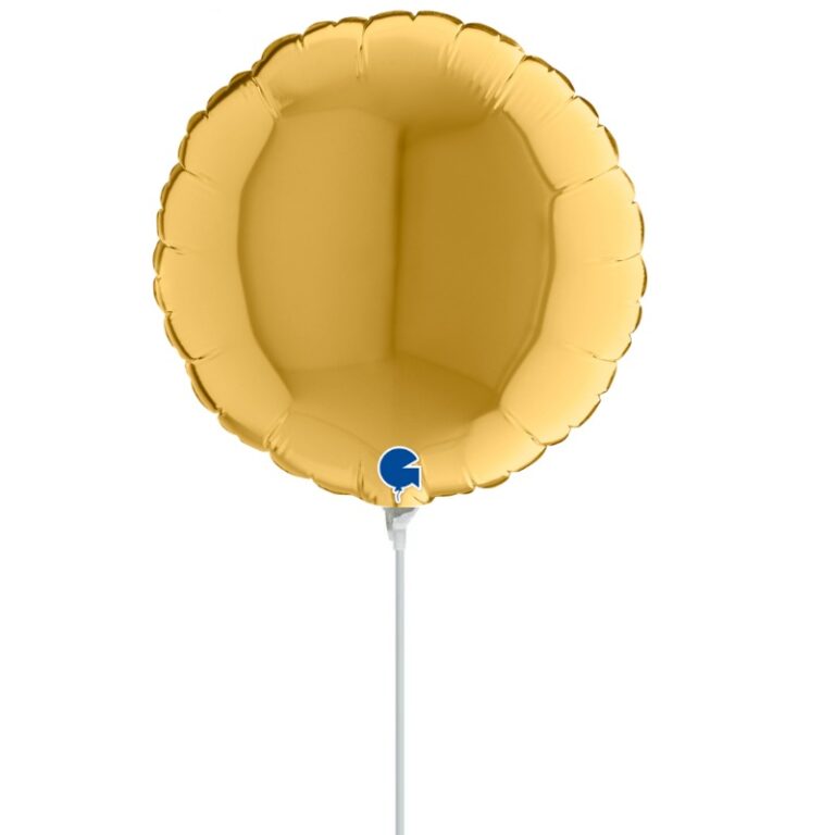 10_-mini-shape-mpaloni-stroggilo-chriso_1 10" Mini Shape Μπαλόνι Στρογγυλό Χρυσό - Image 1