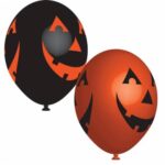 11" Μπαλόνια τυπωμένα Halloween καλοκύθες (6 τμχ)