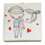 Ξύλινο καδράκι Ερωτευμένο Ζευγάρι