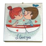 Ξύλινο καδράκι Βάρκα Αγάπης