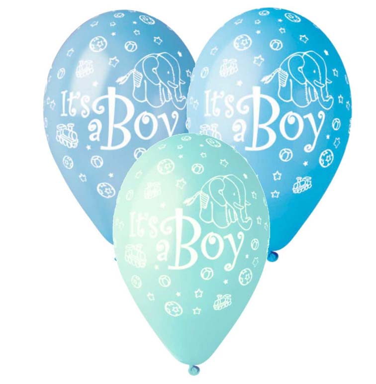 12_-mpaloni-its-a-boy-elephantaki_1 12" Μπαλόνι Its a boy ελεφαντάκι (25 τεμ) - Image 1