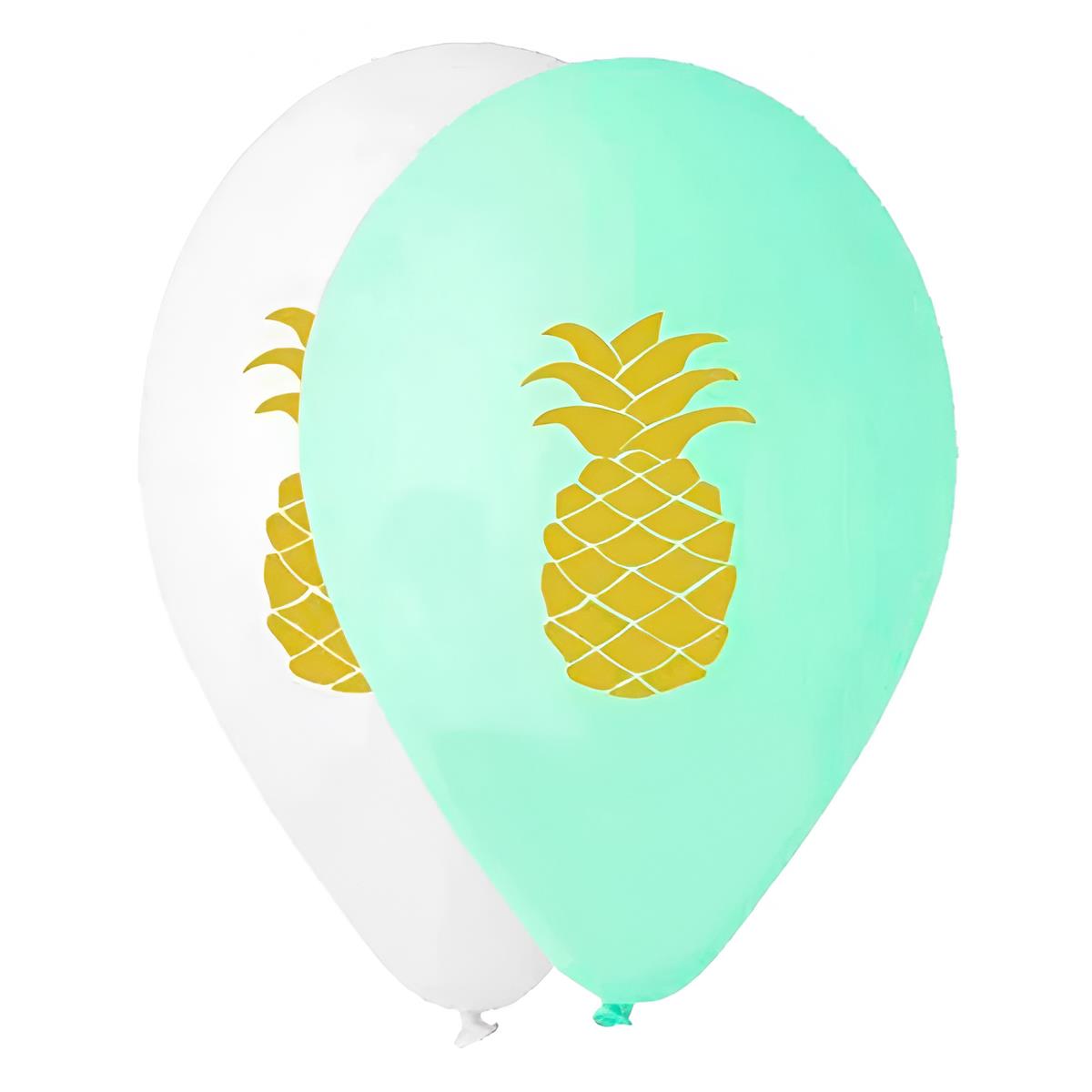 12_-mpaloni-tipomeno-chrisos-ananas_1 12" Μπαλόνι τυπωμένο χρυσός ανανάς (25 τεμ) - Image 1