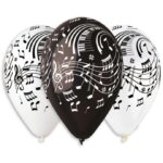 13" Μπαλόνι τυπωμένο Μουσικές Νότες (25 τεμ)