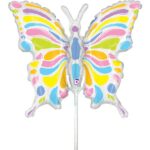 14'' Mini Shape μπαλόνι Πεταλούδα παστέλ