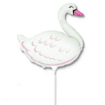 14" Mini Shape μπαλόνι Κύκνος