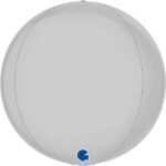 15" Μπαλόνι σατέν λευκό τρισδιάστατη σφαίρα ORBZ