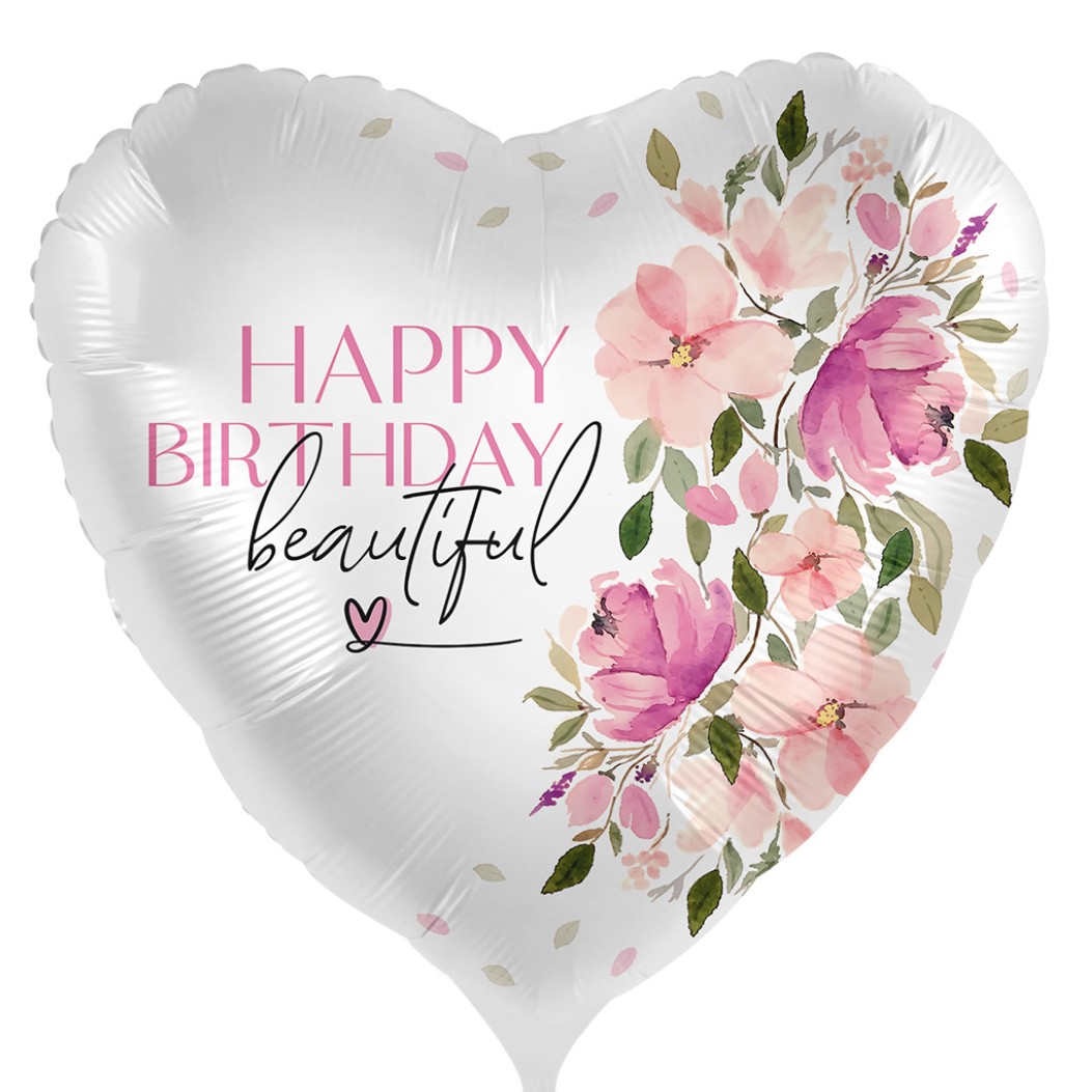 18-mpaloni-happy-birthday-beautiful_1-1 18'' Μπαλόνι Happy Birthday Beautiful - Image 1