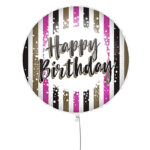 18'' Μπαλόνι Happy Birthday με Ρίγες