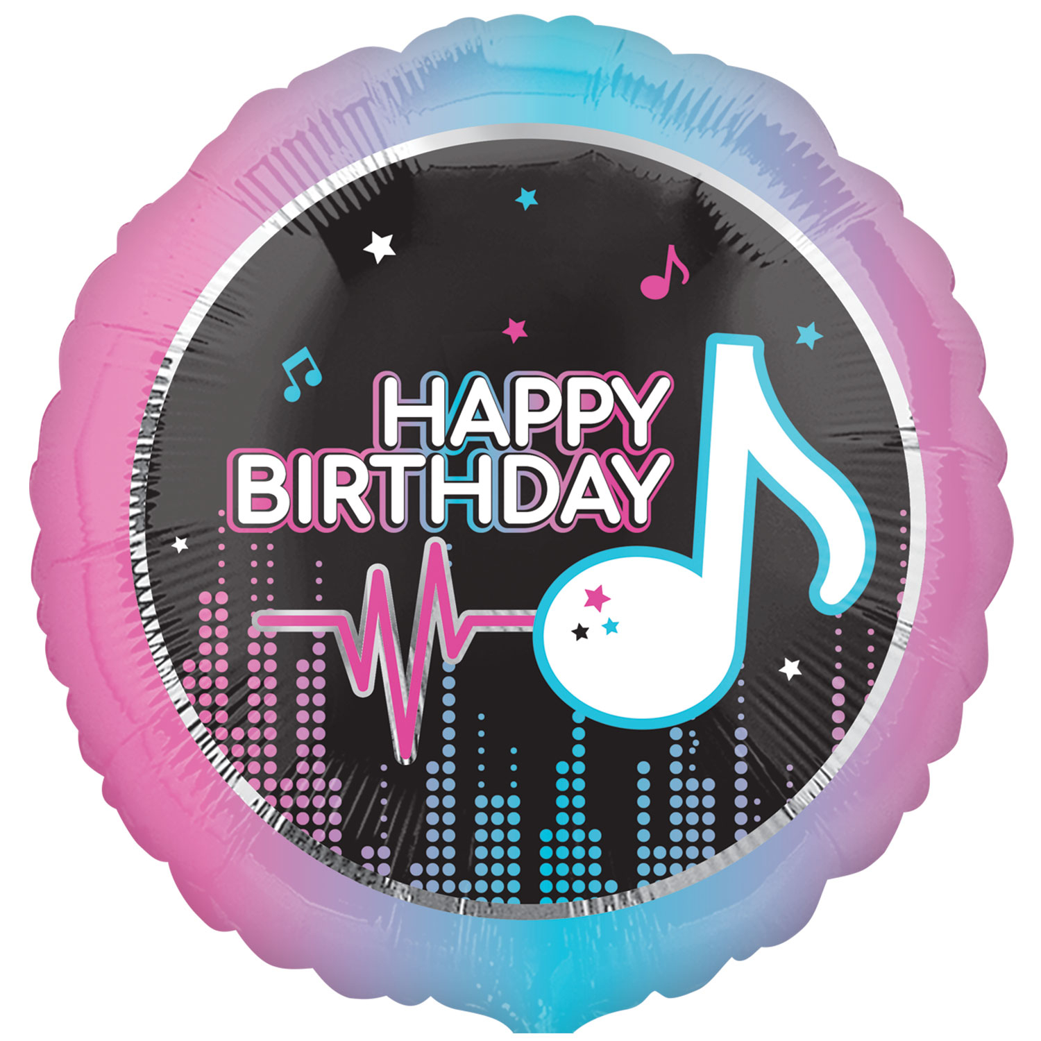 18-mpaloni-happy-birthday-music_1 18'' Μπαλόνι Viral Birthday - Image 1