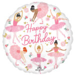 18'' Μπαλόνι Μπαλαρίνες ''Happy Birthday''
