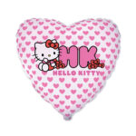 18" Καρδια Hello Kitty με ροζ καρδούλες