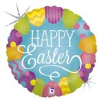 18" Μπαλόνι "Happy Easter" με γκλίτερ