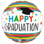 18" Μπαλόνι Αποφοίτησης Fun Stripes