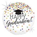 18" Μπαλόνι αποφοίτησης Happy Graduation γκλίτερ