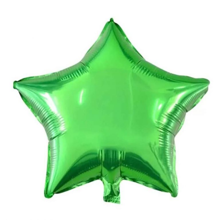 CREATOR: gd-jpeg v1.0 (using IJG JPEG v62), quality = 82 18" Μπαλόνι Chrome Πράσινο αστέρι - Image 1