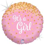 18" Μπαλόνι γέννησης It's A Girl glittering
