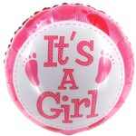 18″ Μπαλόνι Γέννησης It’s a Girl πατουσάκια