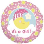 18" Μπαλόνι γέννησης Its a Girl Φεγγαράκι