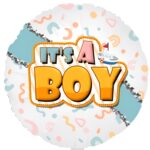 18″ Μπαλόνι Γέννησης ‘It’s a Boy’ doodles