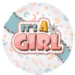 18″ Μπαλόνι Γέννησης ‘It’s a Girl’ doodles