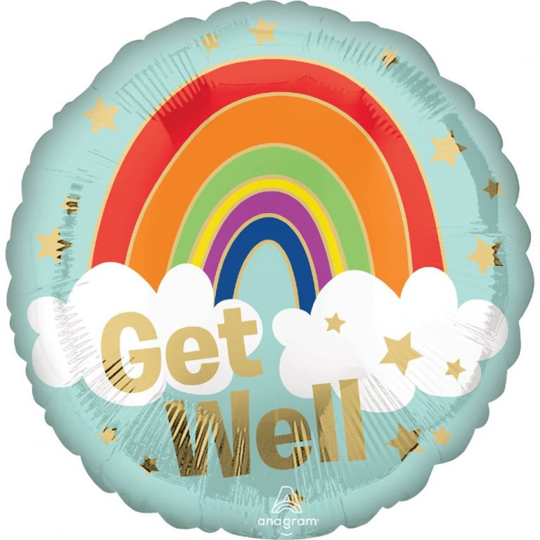 CREATOR: gd-jpeg v1.0 (using IJG JPEG v62), quality = 82 18" Μπαλόνι για Περαστικά "Get Well" Ουράνιο Τόξο - Image 1