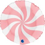 18" Μπαλόνι Γλειφιτζούρι Άσπρο/Ματ ροζ