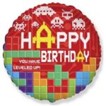 18" Μπαλόνι Happy Birthday Level Up