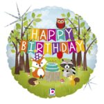 18" Μπαλόνι Happy Birthday Ζωάκια Δάσους