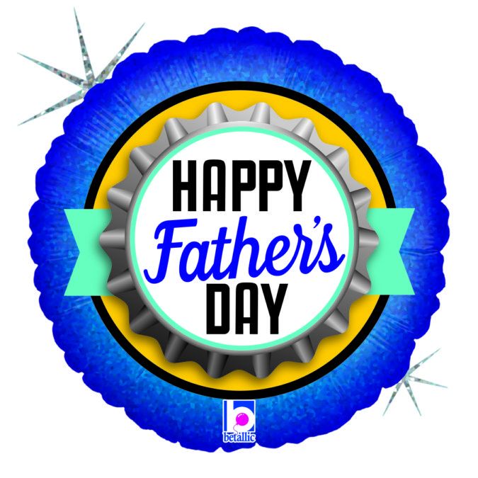 18_-mpaloni-happy-fathers-day-bottle-cap_1 18" Μπαλόνι Happy Father's Day - Bottle Cap - Image 1