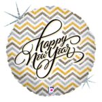 18" Μπαλόνι Happy New Year Chevron