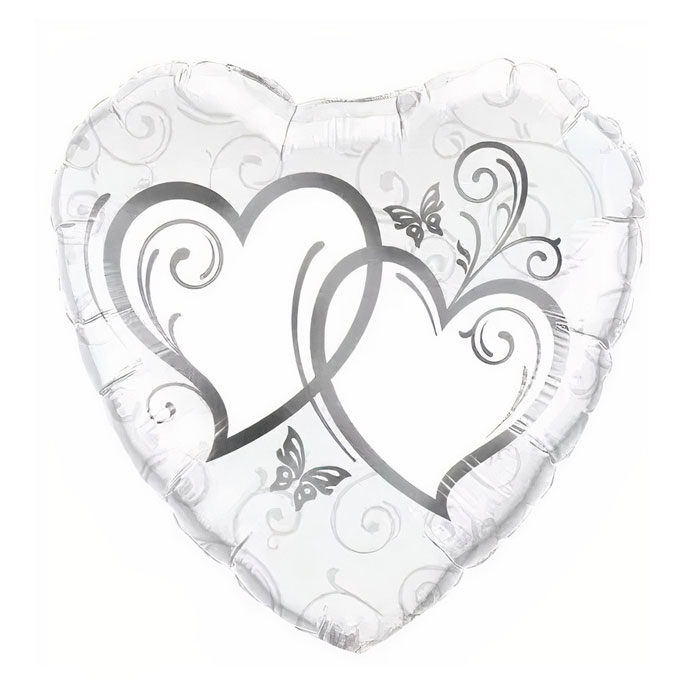 18_-mpaloni-kardia-entwined-hearts_1 18" Μπαλόνι Καρδιά Entwined Hearts - Image 1