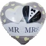 18″ Μπαλόνι Καρδιά Mr and Mrs