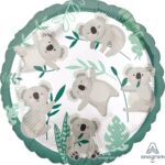 18" Μπαλόνι Κοάλα με φύλλα