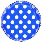 18" Μπαλόνι μπλε πουά