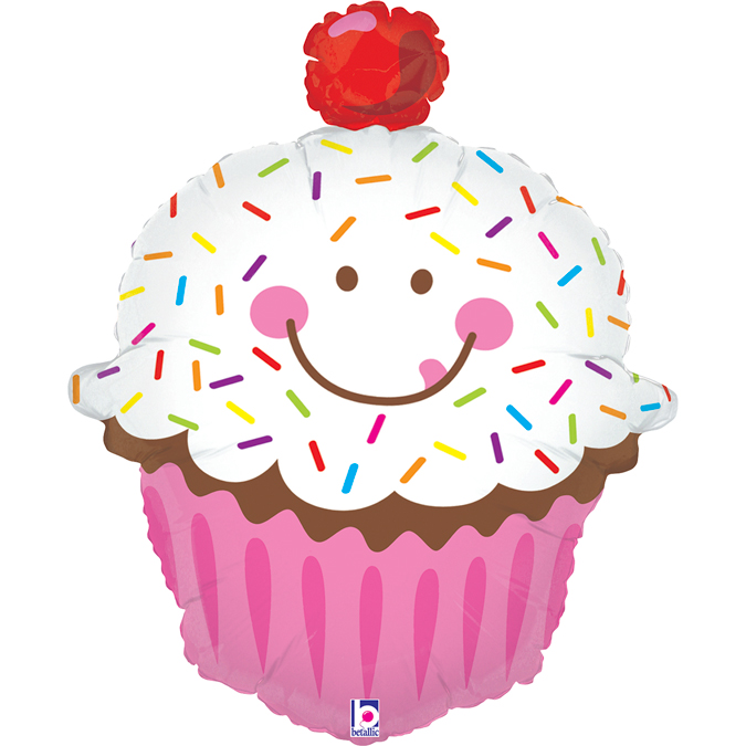 24_-mpaloni-chamogelasto-cupcake_1 31" Μπαλόνι Χαμογελαστό Cupcake - Image 1