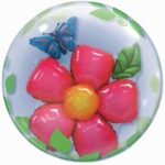 24" Μπαλόνι Διπλό Bubble Λουλούδι